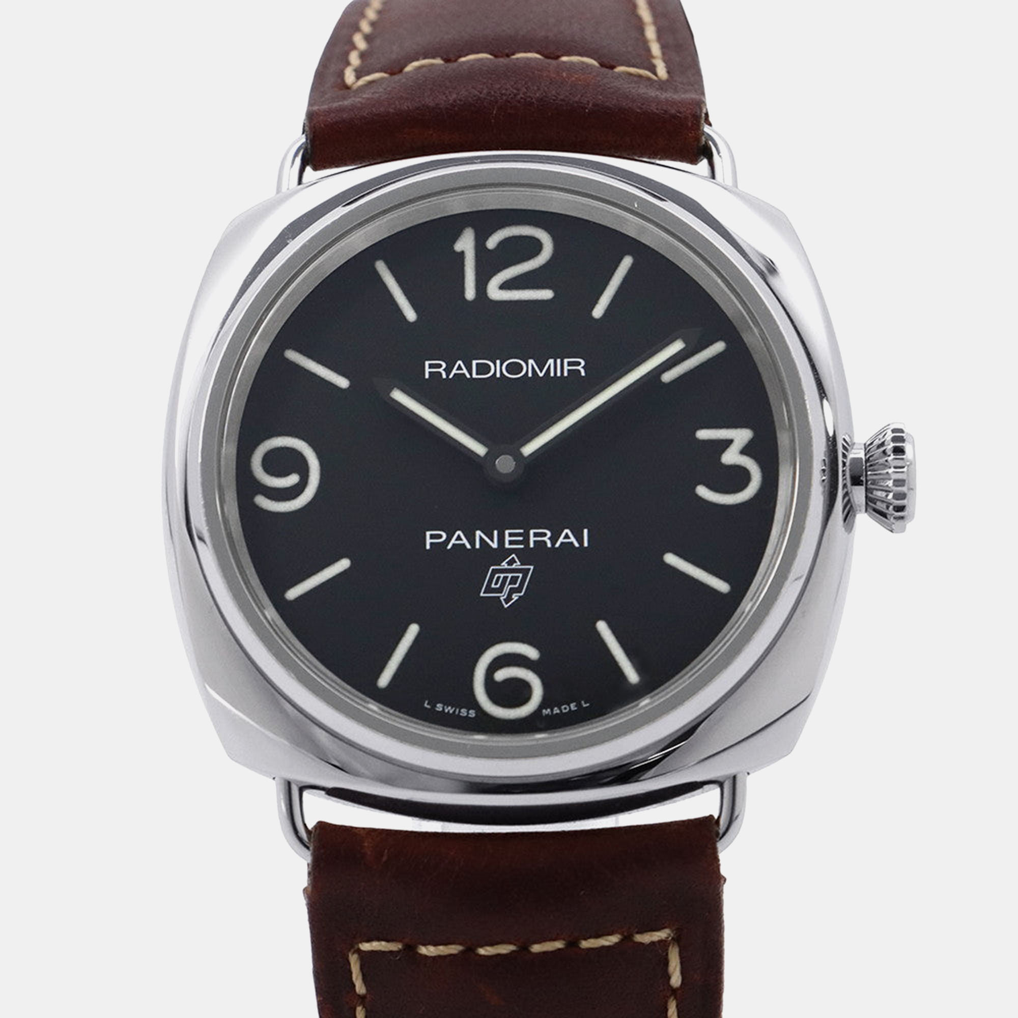 

Panerai Radiomir PAM00753 Manual Black Stainless Steel Leather Men’s Wristwatch 45 mm