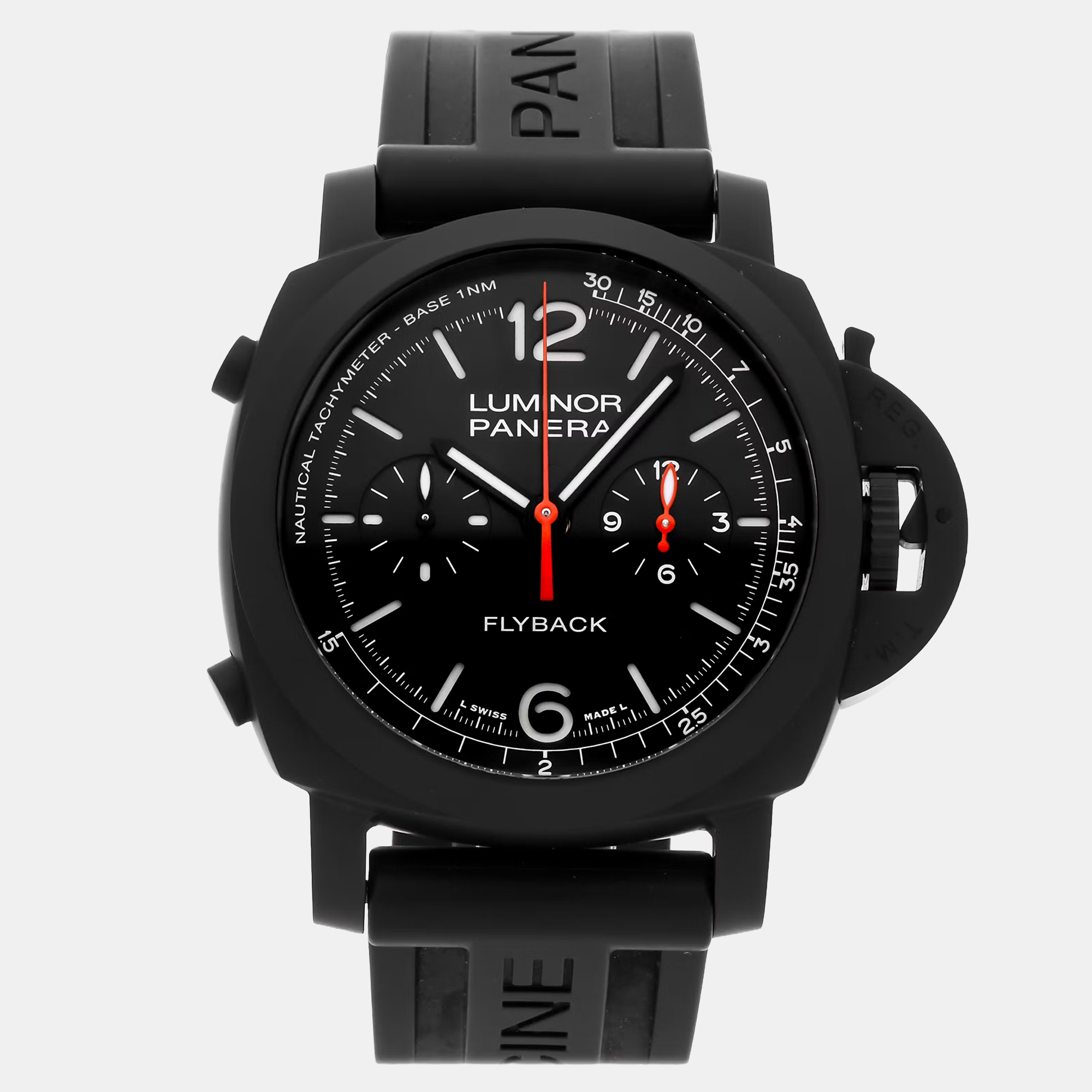 

Pre-Owned Panerai Luminor Chrono Flyback Ceramica PAM 1298 43 mm, Blue