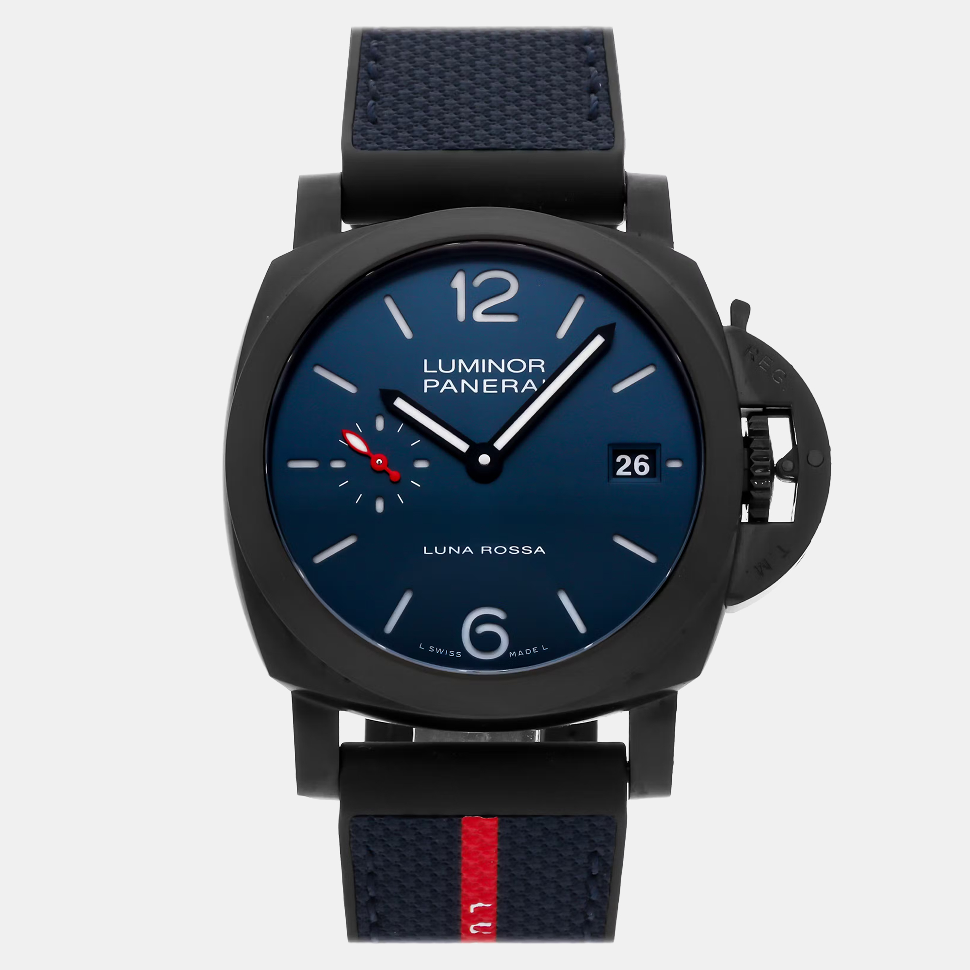 

Pre-Owned Panerai Luminor Quaranta Luna Rossa PAM 1408 39 mm, Black