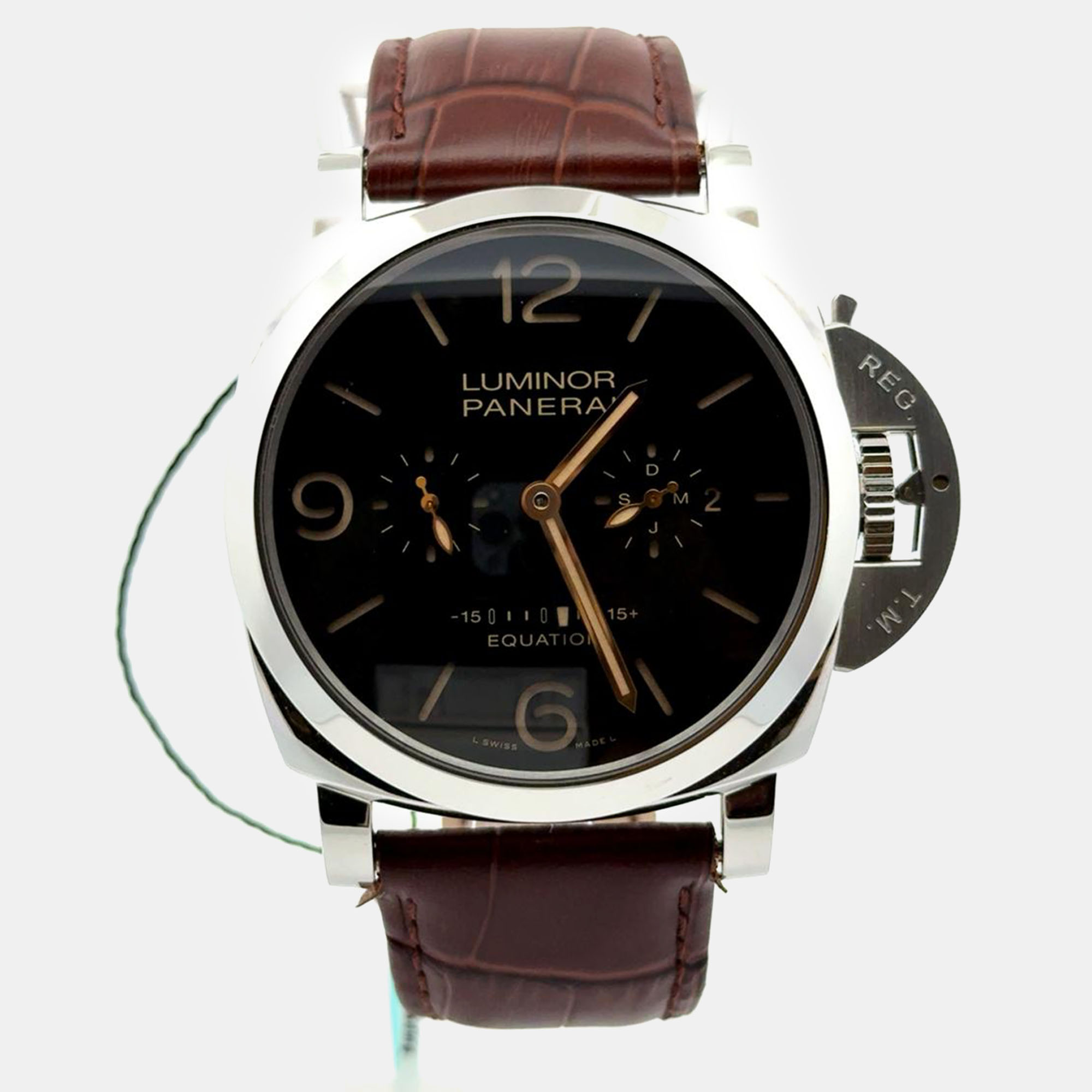 

Panerai Luminor PAM00601 Manual Winding Brown Dial Leather Men's Wristwatch 47 mm