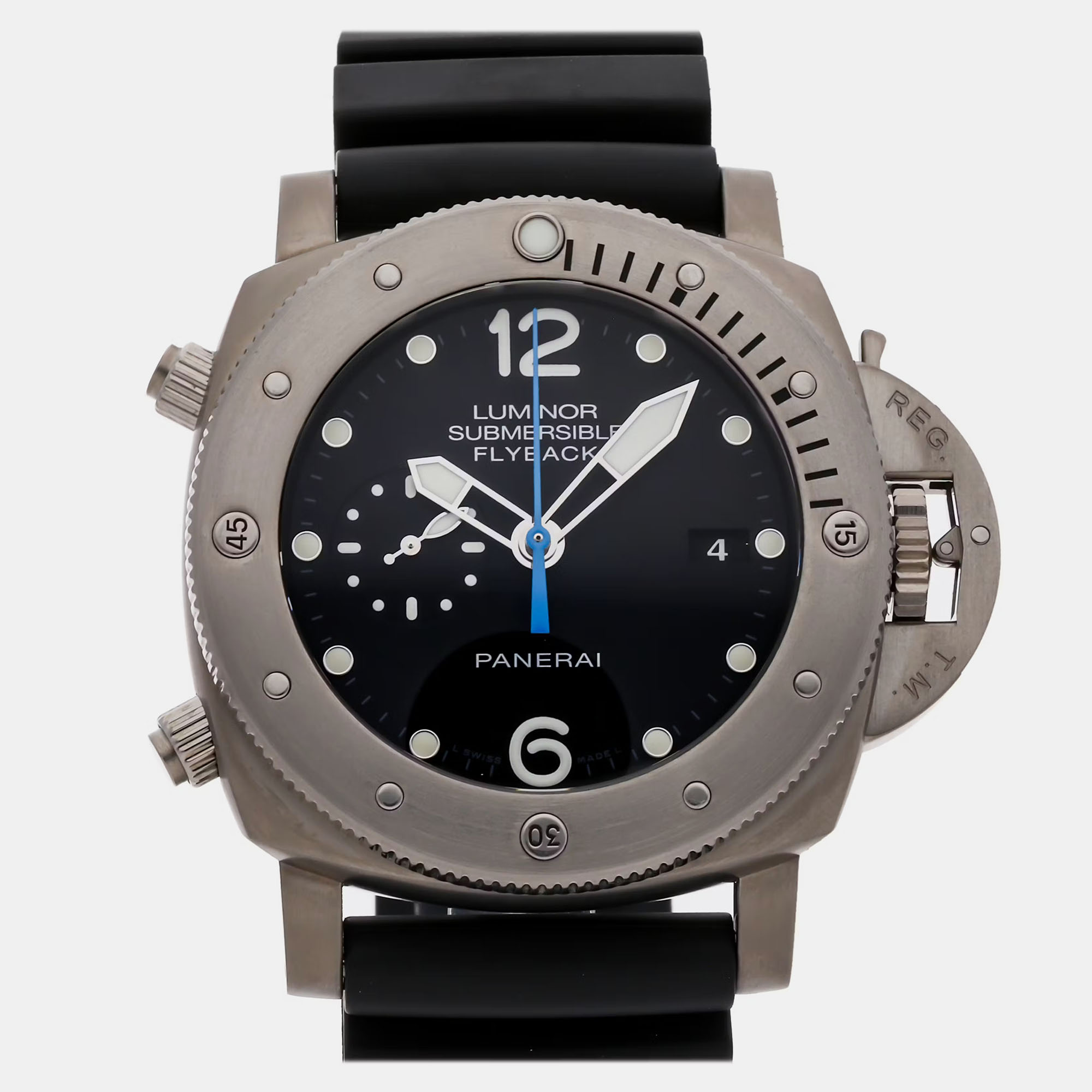 

Panerai Luminor Submersible 1950 3 Days Chrono Flyback PAM 614 Automatic Flyback Chronograph Black Dial Titanium Men's Wristwatch