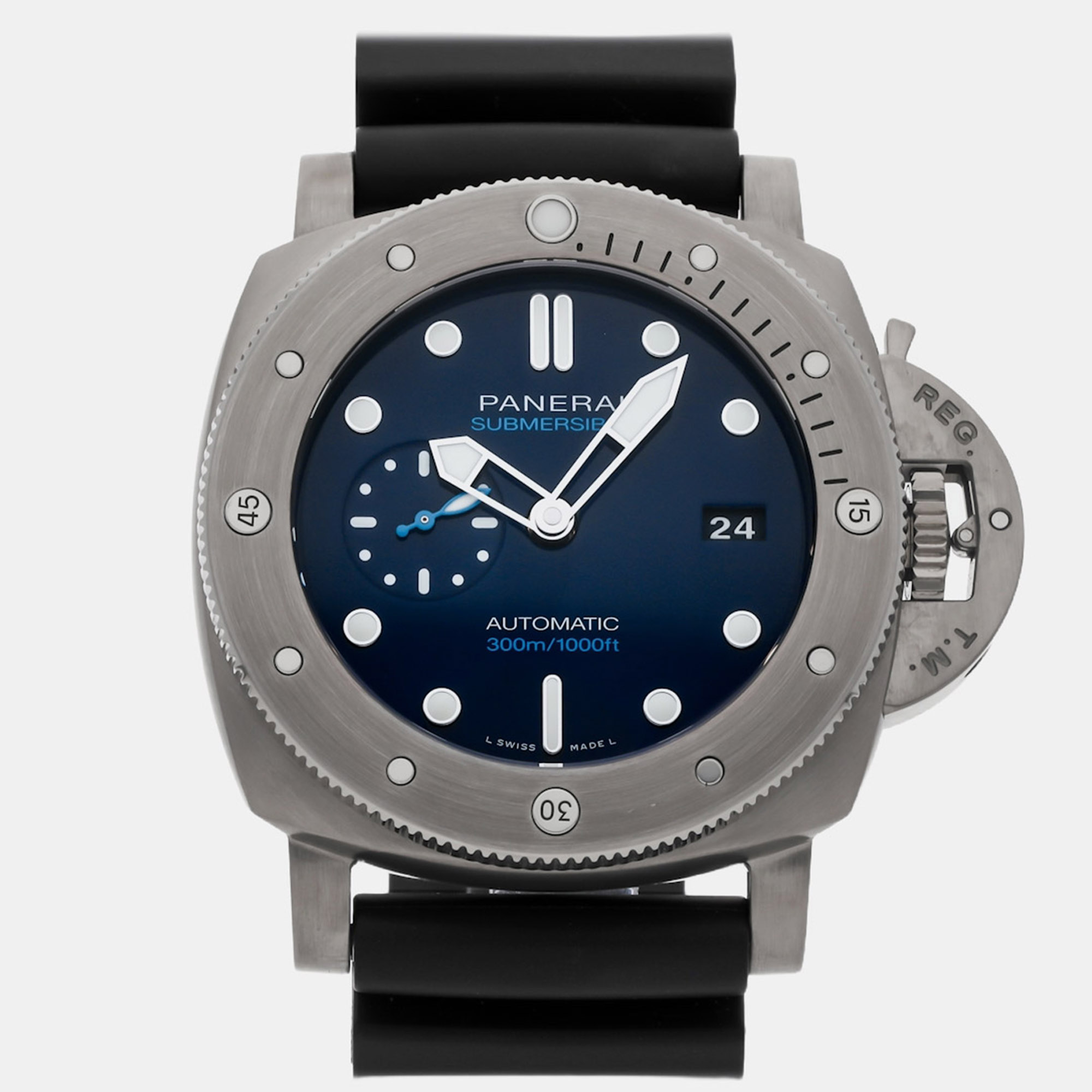 Pre-owned Panerai Submersible Bmg-tech Pam 692 In Blue