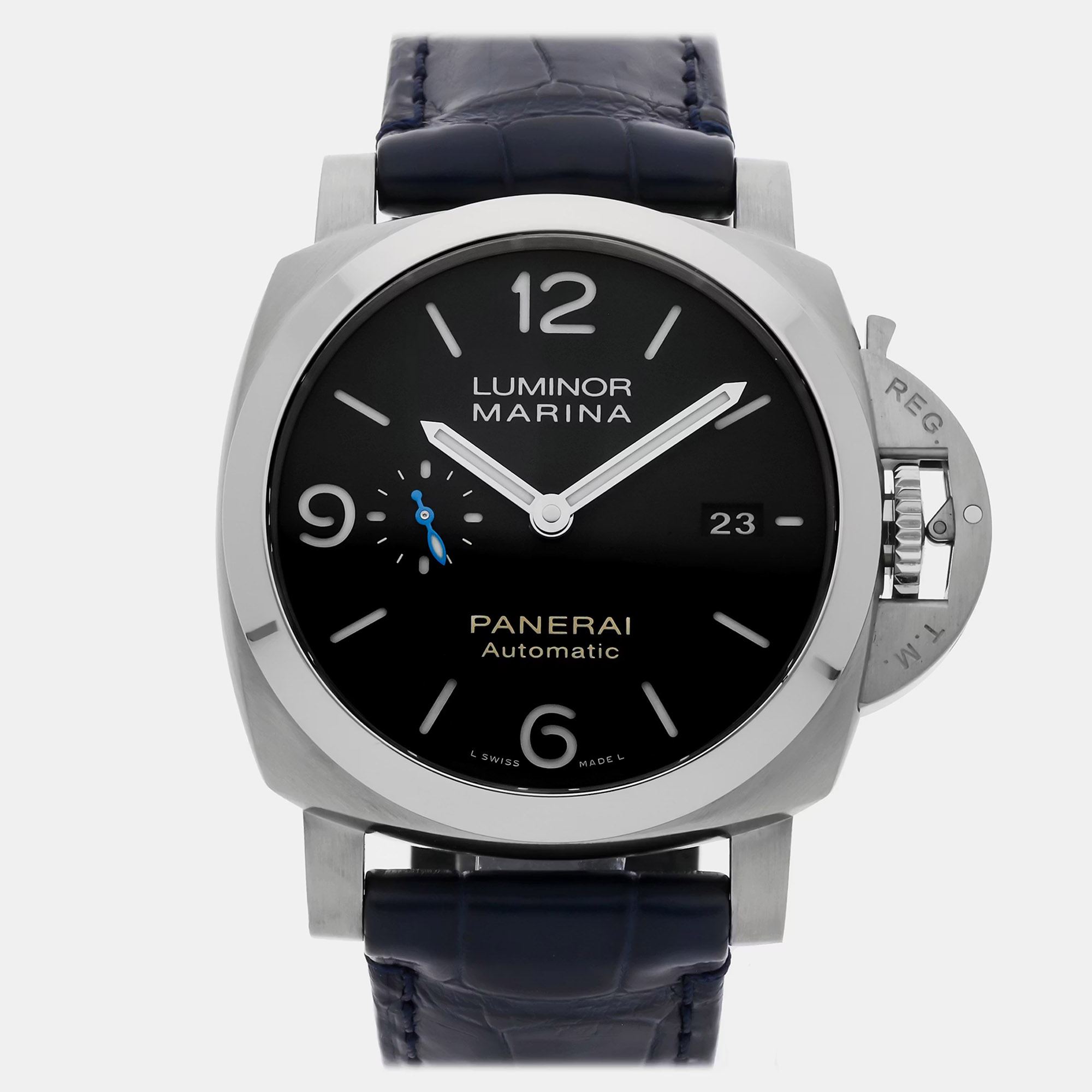 Pre-owned Panerai Luminor Marina Pam 1312 In Black