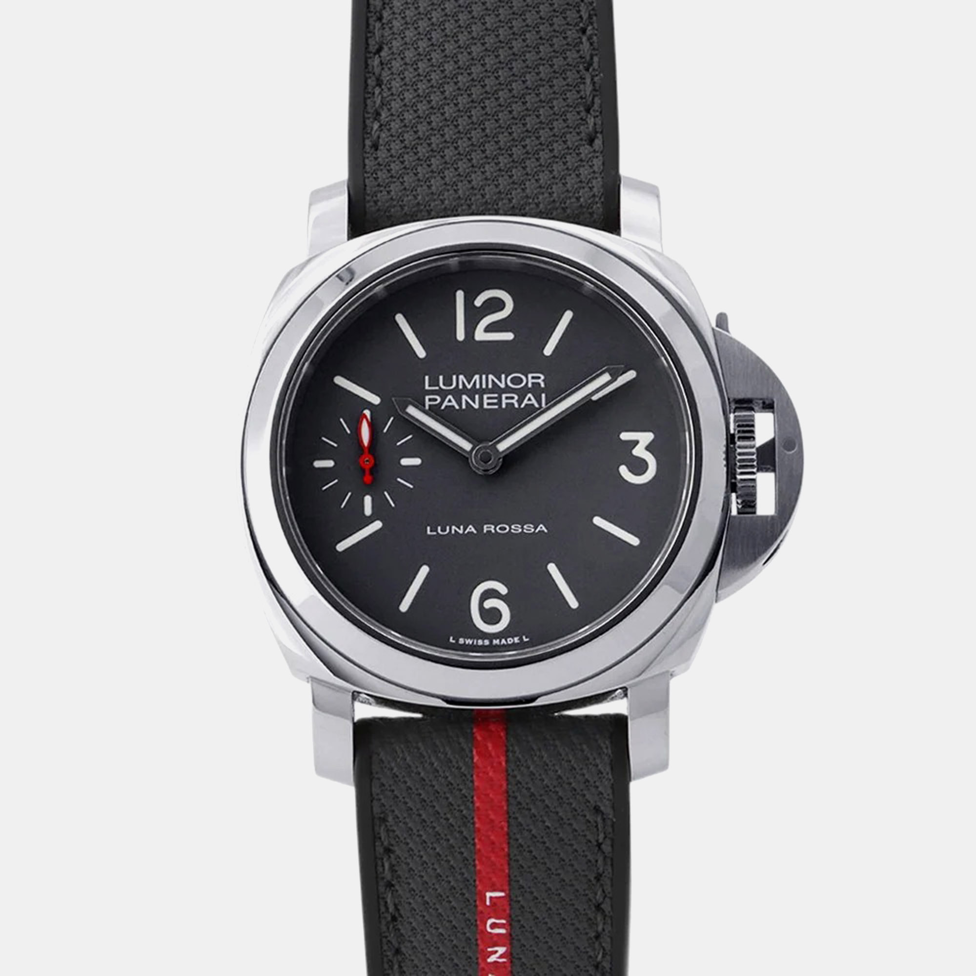 Panerai Luminor Tre Giorni Luna Rossa PAM01653 Grey Stainless Steel Manual Winding Men's Wristwatch 44mm
