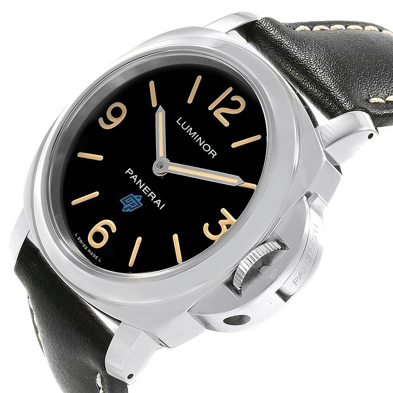 

Panerai Black Stainless Steel Luminor Acciaio Logo Paneristi