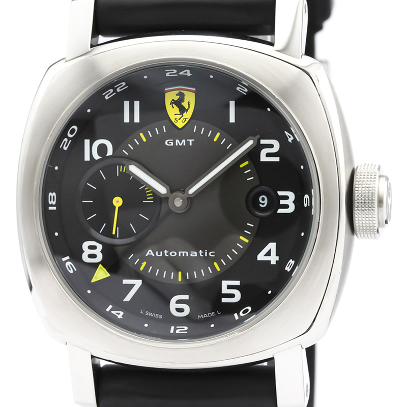 

Panerai Black Stainless Steel and Rubber Ferrari Scuderia GMT FER00009 Men's Wristwatch