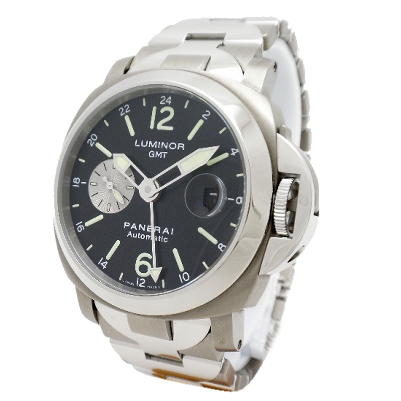 

Panerai Black Stainless Steel Titanium PAM00161 Luminor Men's Wristwatch