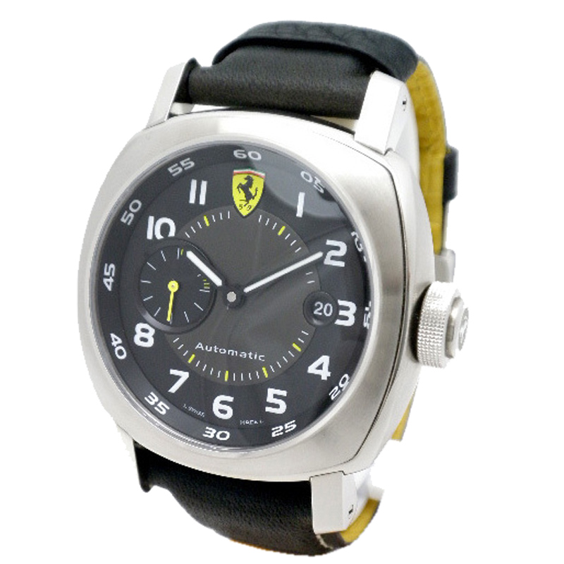 

Panerai Black Stainless Steel and Leather FER00002 Ferrari Men's Wristwatch