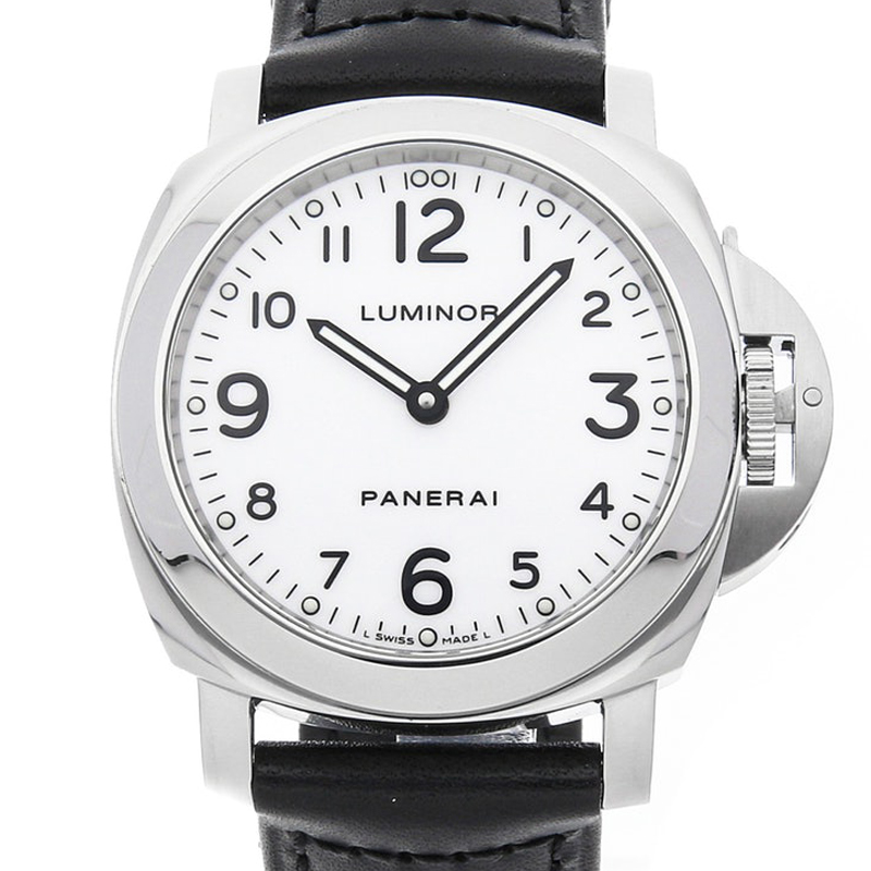 

Panerai White Stainless Steel Luminor PAM00114 Men's Wristwatch