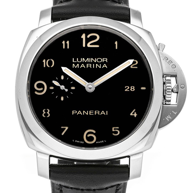 

Panerai Black Stainless Steel Luminor Marina PAM00359 Men's Wristwatch