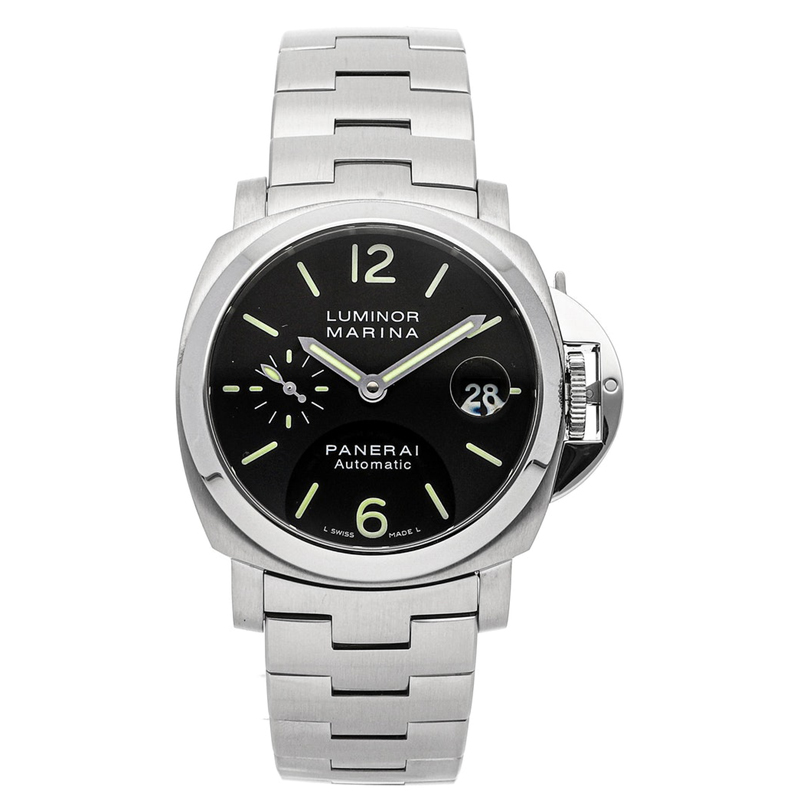 

Panerai Black Stainless Steel Luminor Marina PAM00298 Men's Wristwatch