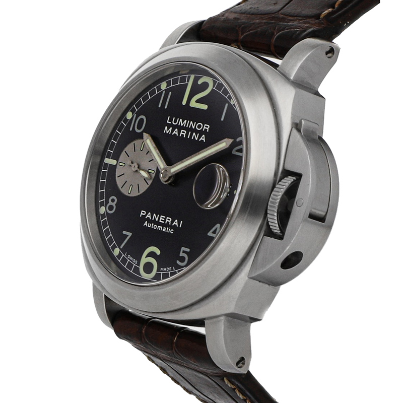 

Panerai Gray Stainless Steel Luminor Marina PAM00086 Men's Wristwatch, Grey