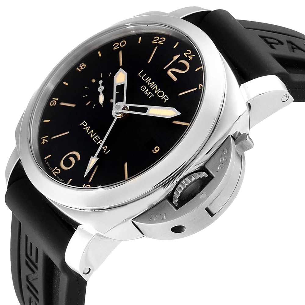 

Panerai Black Stainless Steel Luminor GMT PAM00531 Men's Wristwatch