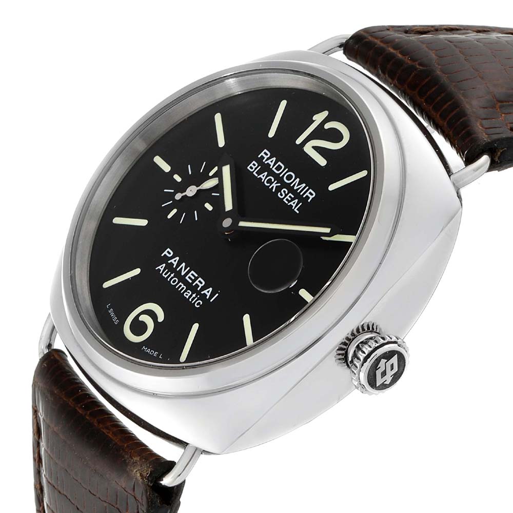 

Panerai Black Stainless Steel Radiomir Seal Automatic PAM00287 Men's Wristwatch