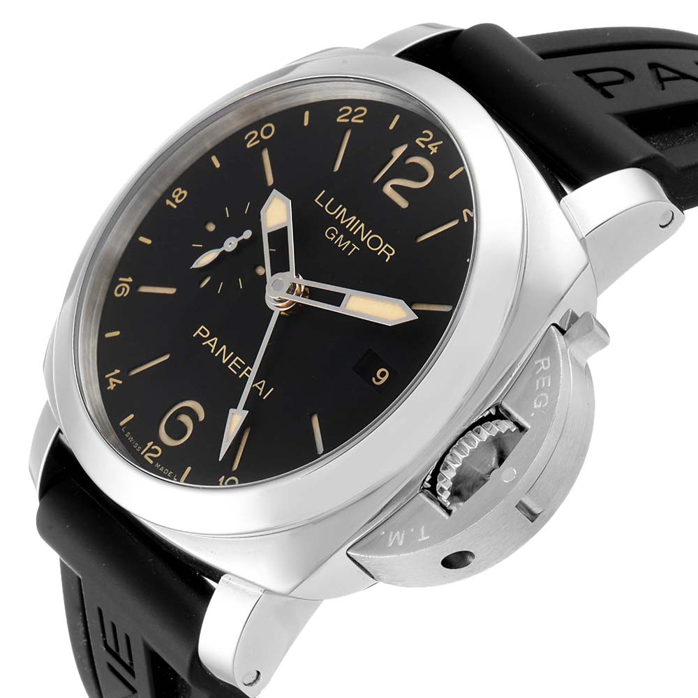 

Panerai Black Stainless Steel Luminor GMT PAM00531 Men's Wristwatch