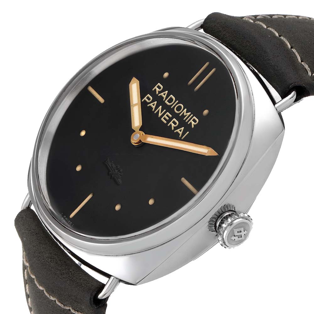 

Panerai Black Stainless Steel Radiomir SLC Acciaio PAM00425 Men's Wristwatch 43 MM