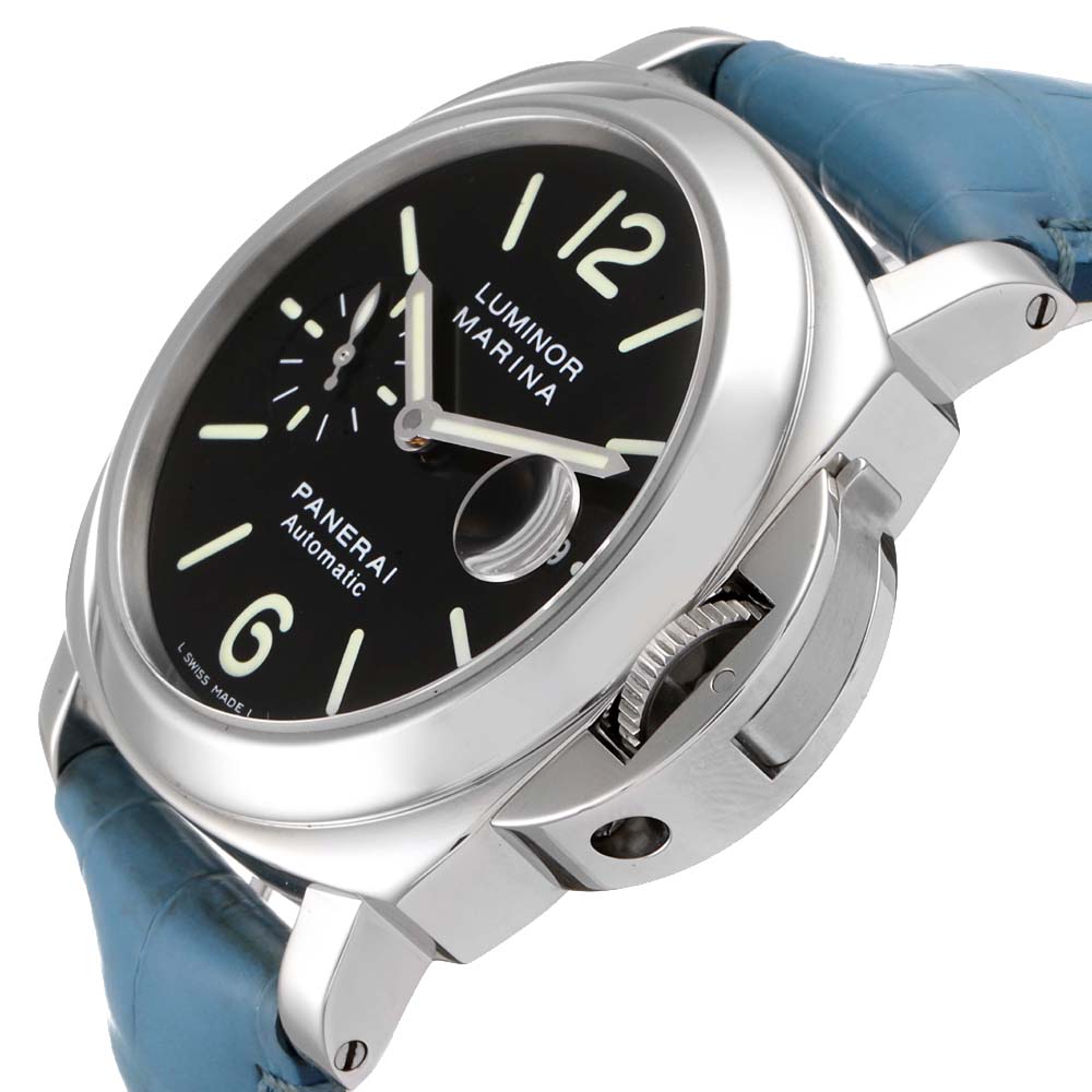 

Panerai Black Stainless Steel Luminor Marina Automatic PAM00104 Men's Wristwatch 44 MM