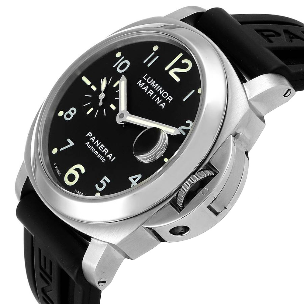 

Panerai Black Stainless Steel Luminor Marina Automatic PAM00164 Men's Wristwatch 44 MM