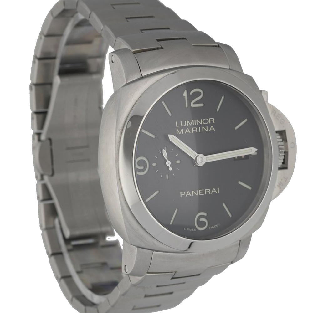 

Panerai Black Stainless Steel Luminor Marina 1950 PAM00328 Automatic Men's Wristwatch 44 MM