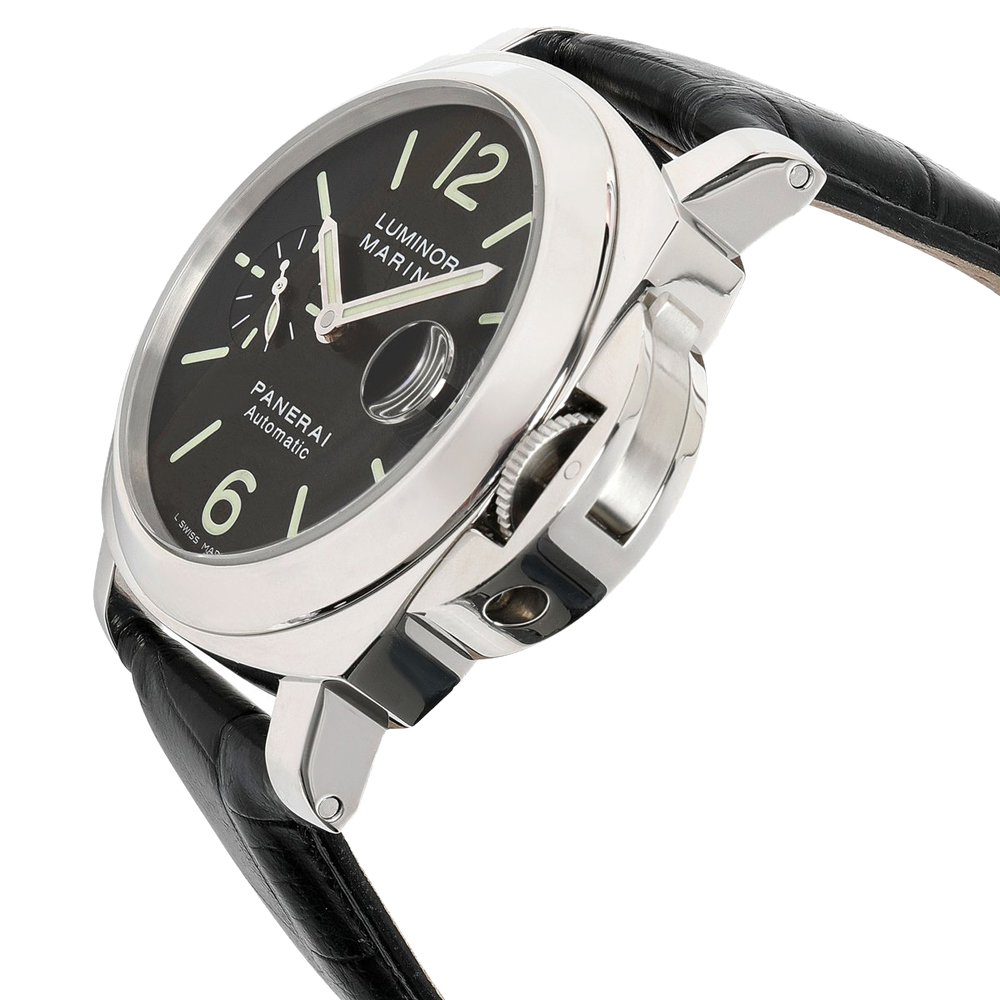 

Panerai Black Stainless Steel Luminor Marina PAM00104 Men's Wristwatch 44 MM