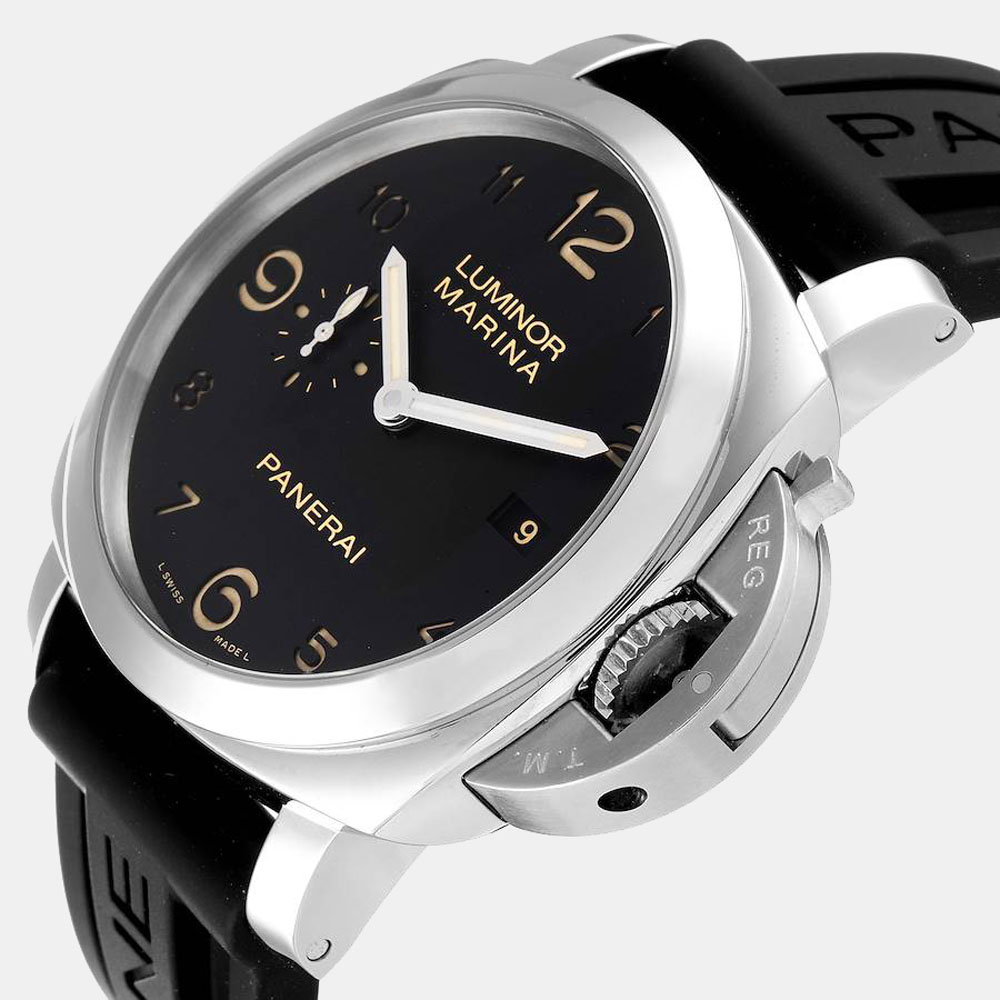 

Panerai Black Stainless Steel Luminor Marina PAM00359 Automatic Men's Wristwatch 44 mm