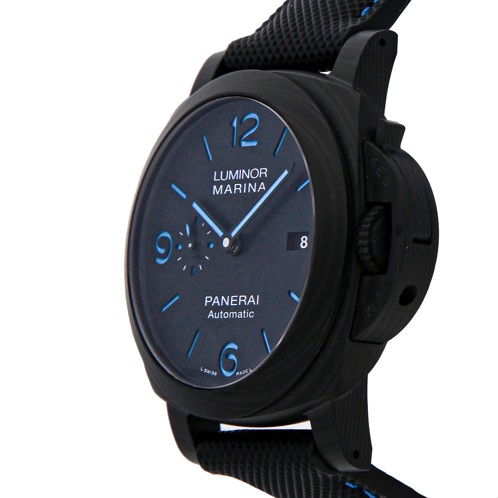 

Panerai Black Forged Carbon Luminor Marina PAM 1661 Men's Wristwatch 44 MM