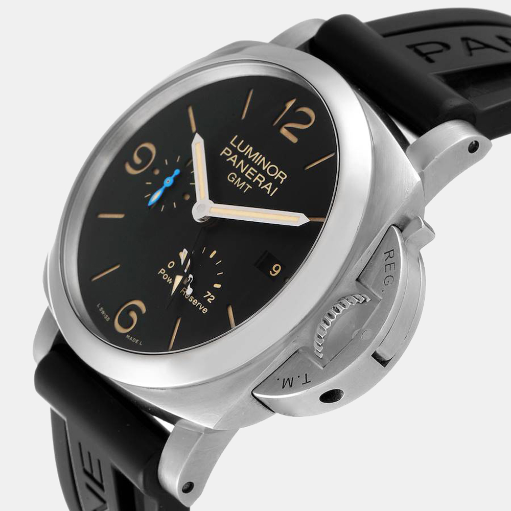 

Panerai Black Stainless Steel Luminor Marina PAM01321 Automatic Men's Wristwatch 44 mm