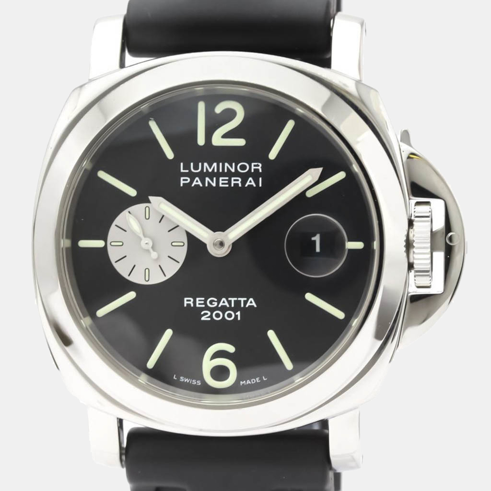 

Panerai Black Stainless Steel Luminor Regatta Laureus Automatic PAM00107 Men's Wristwatch 43 MM