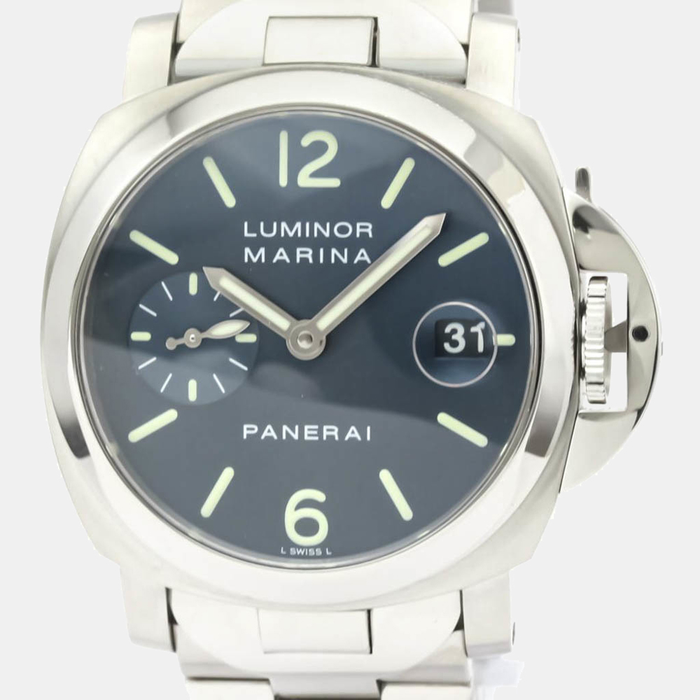 

Panerai Blue Stainless Steel Luminor Marina Automatic PAM00069 Men's Wristwatch 40 MM