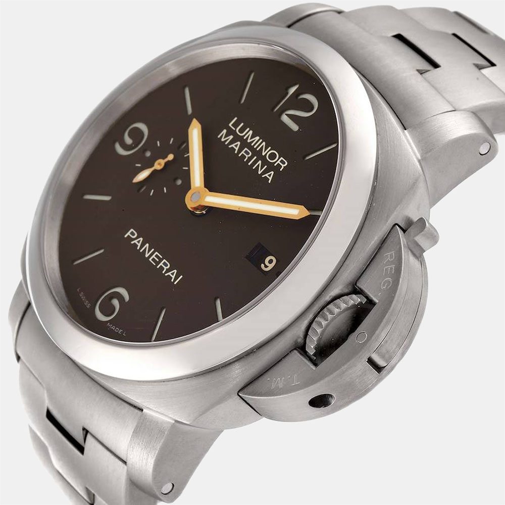 

Panerai Brown Titanium Luminor Marina PAM00352 Automatic Men's Wristwatch 44 mm