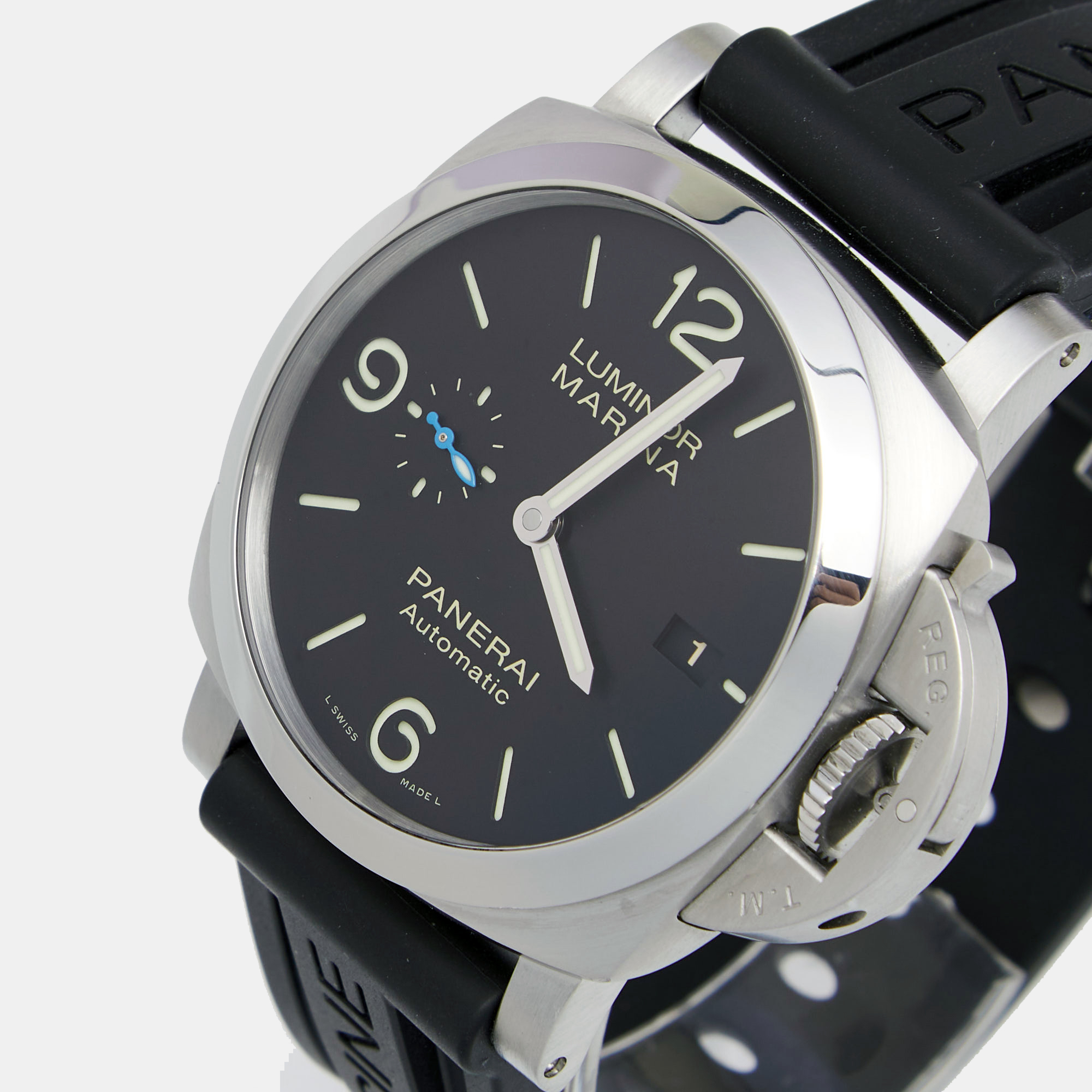 

Panerai Black Stainless Steel Rubber Luminor Marina