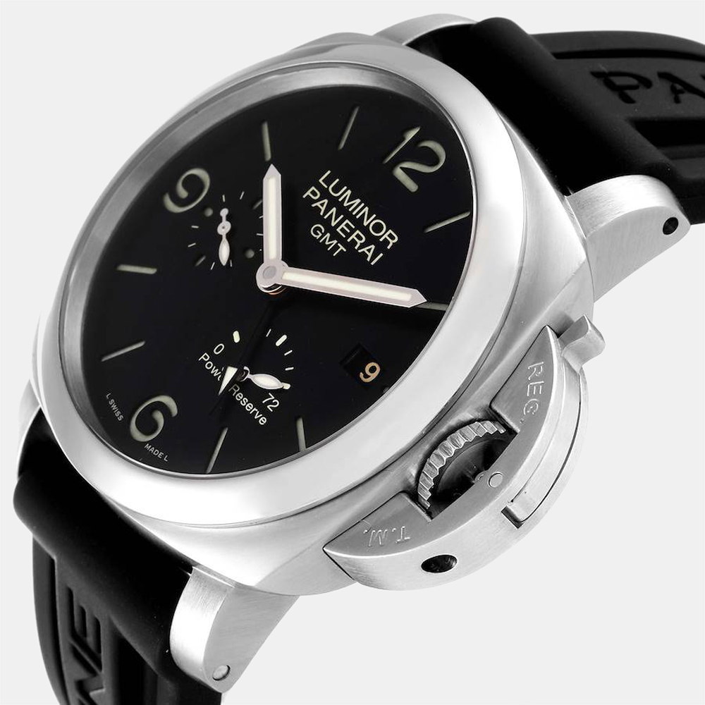 

Panerai Black Stainless Steel Luminor Marina PAM00321 Automatic Men's Wristwatch 44 mm