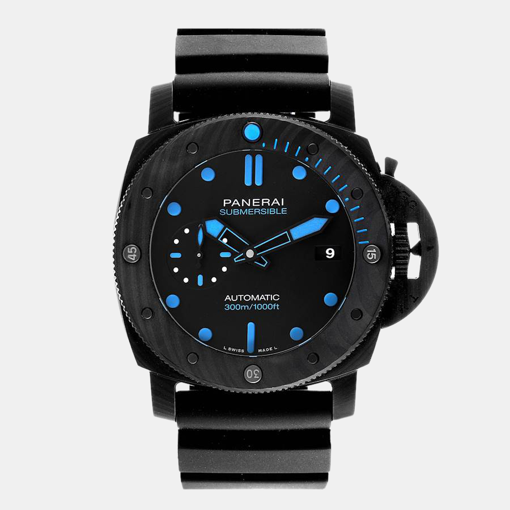 Pre-owned Panerai Black Carbotech Luminor Submersible Pam01616 ...