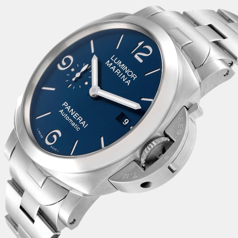 

Panerai Blue Stainless Steel Luminor PAM01316 Automatic Men's Wristwatch 44 mm