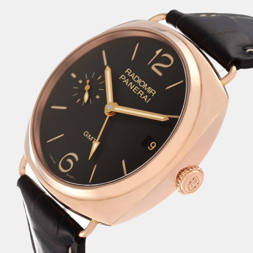 

Panerai Brown 18k Rose Gold Radiomir PAM00421 Manual Winding Men's Wristwatch 47 mm