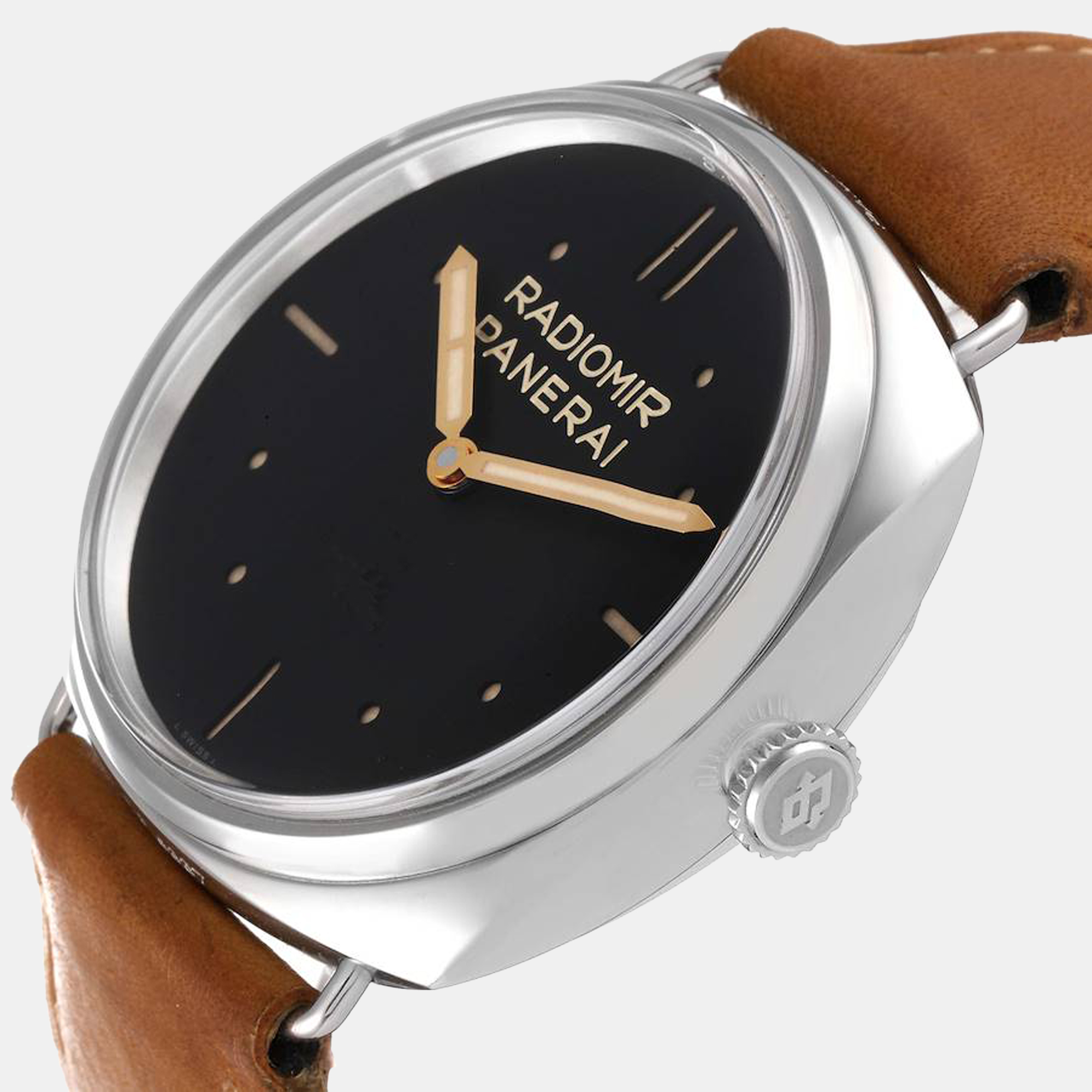 

Panerai Black Stainless Steel Radiomir PAM00425 Manual Winding Men's Wristwatch 47 mm