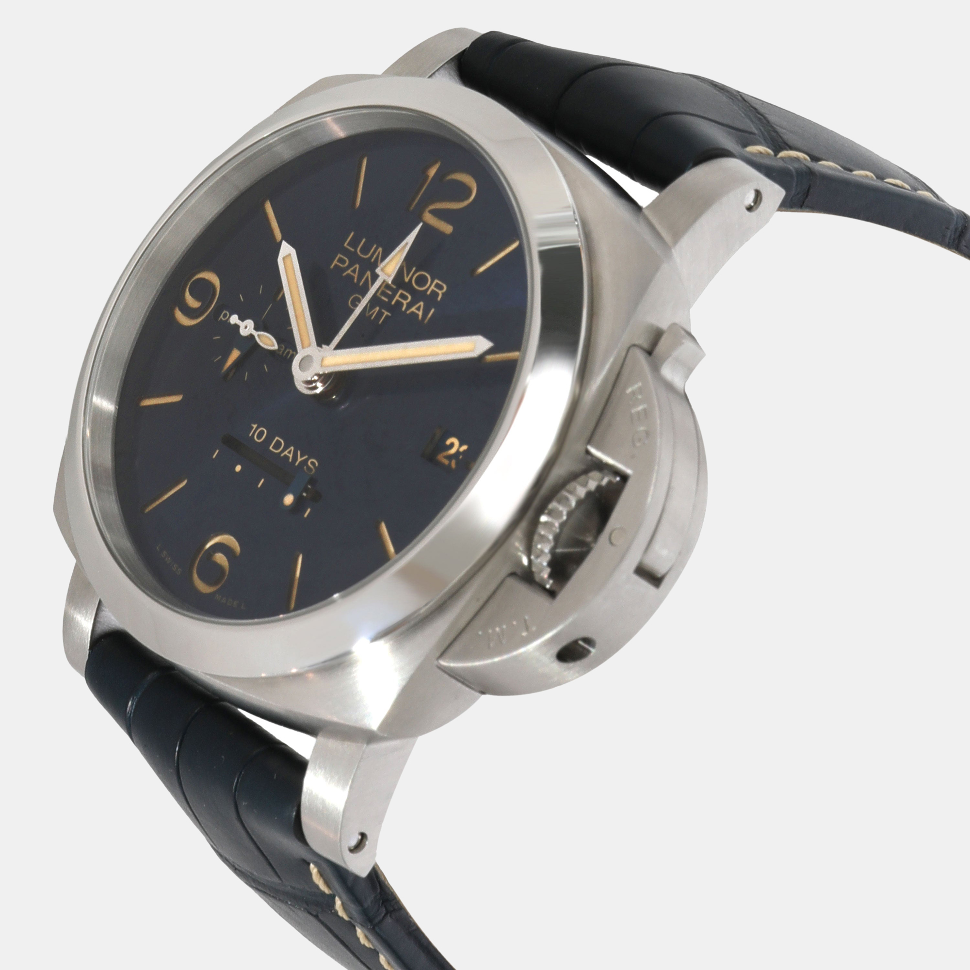 

Panerai Blue Stainless Steel Luminor PAM00986 Automatic Men's Wristwatch 44 mm