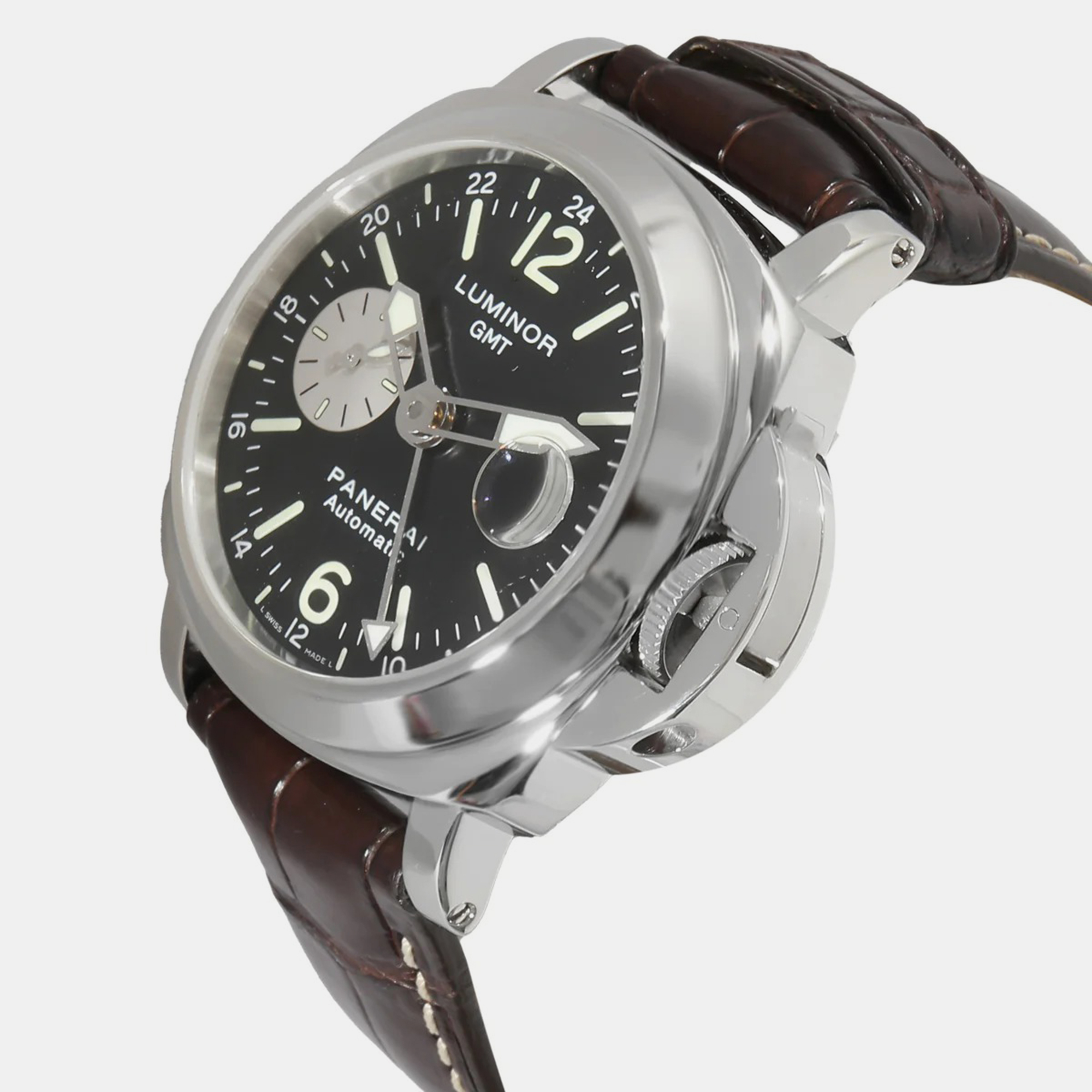 

Panerai Black Stainless Steel Luminor PAM00088 Automatic Men's Wristwatch 44 mm