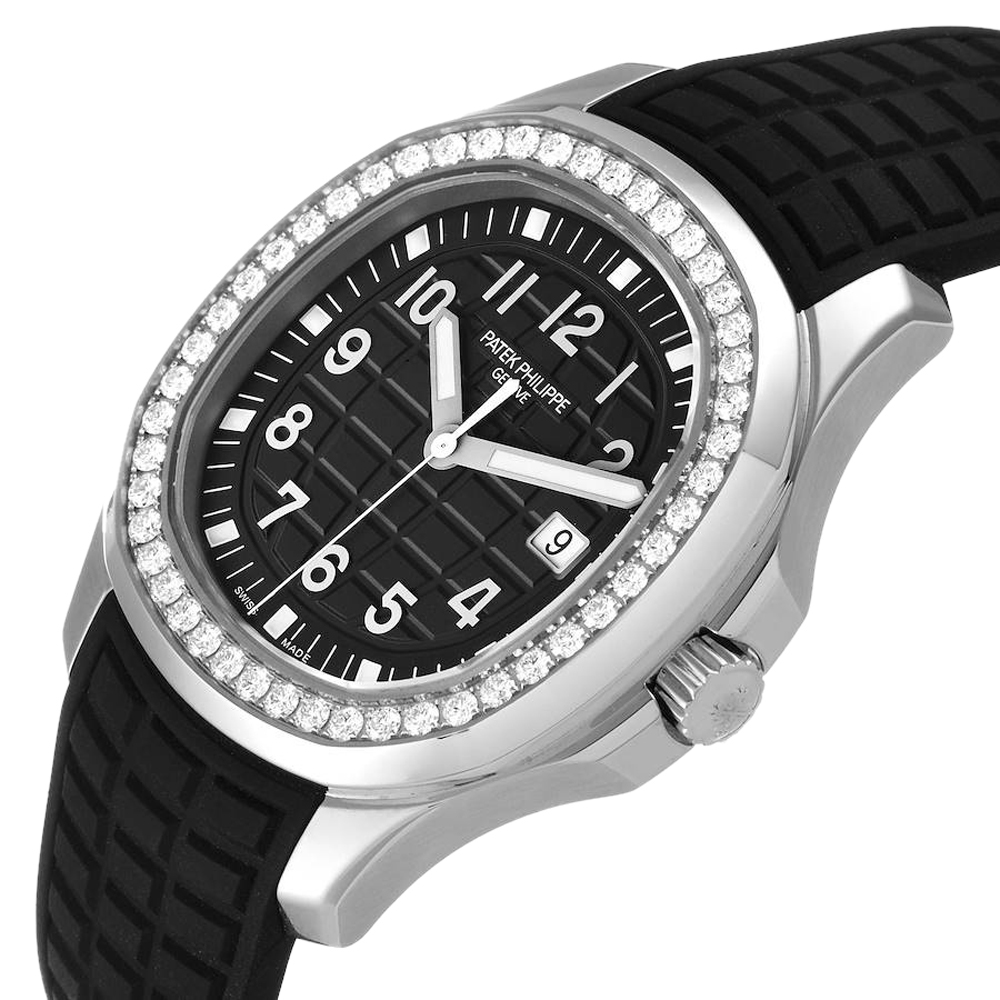 

Patek Philippe Black Stainless Steel Diamond Aquanaut