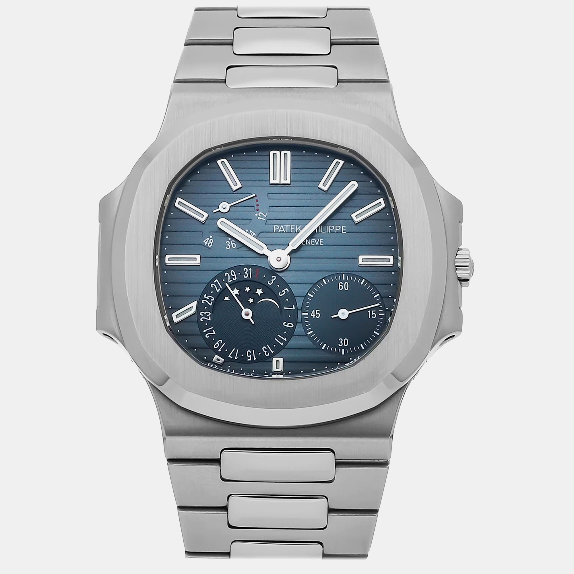 

Patek Philippe Blue Stainless Steel Nautilus 3712/1A-001 Automatic Men's Wristwatch 42 mm