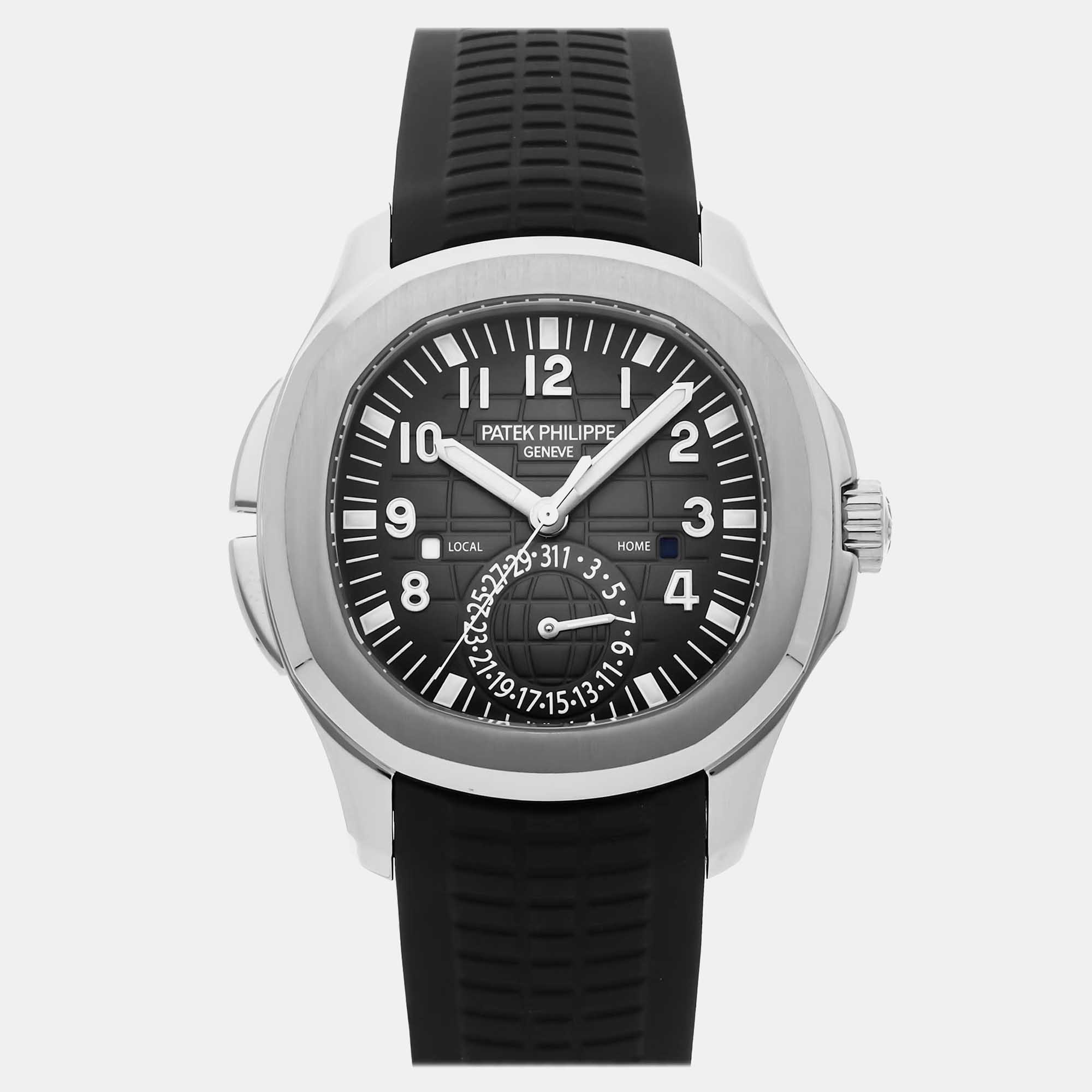 

Patek Philippe Black Stainless Steel Aquanaut 5164A-001 Automatic Men's Wristwatch 40 mm