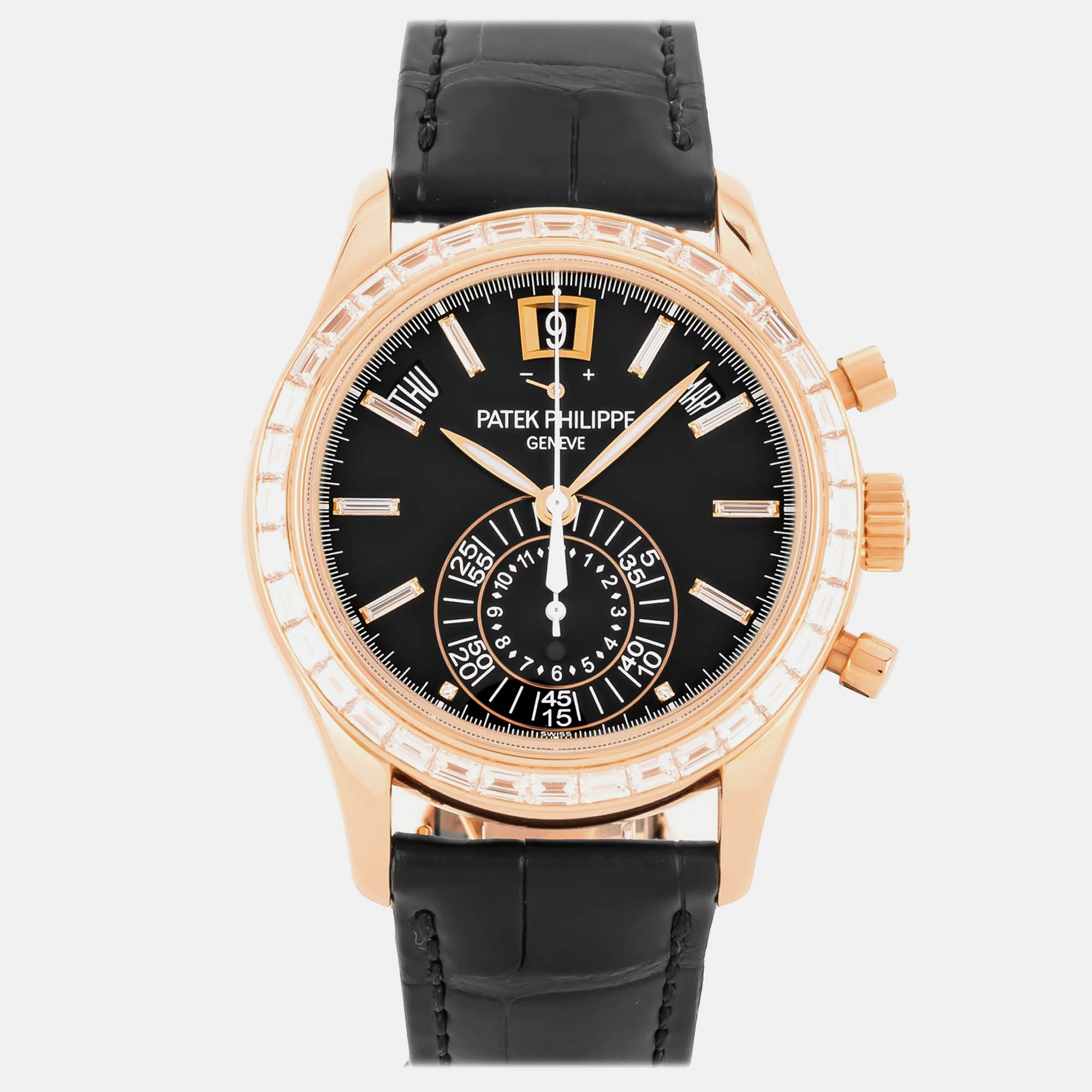 

Patek Philippe Black 18k Rose Gold Complications Annual Calendar 5961R-010 Men's Wristwatch 40 mm