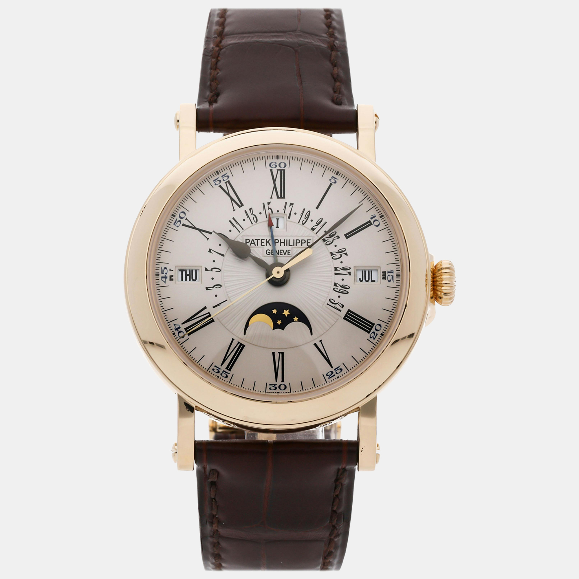 

Patek Philippe White 18k Yellow Gold Grand Complications 5159J-001 Automatic Men's Wristwatch 38 mm