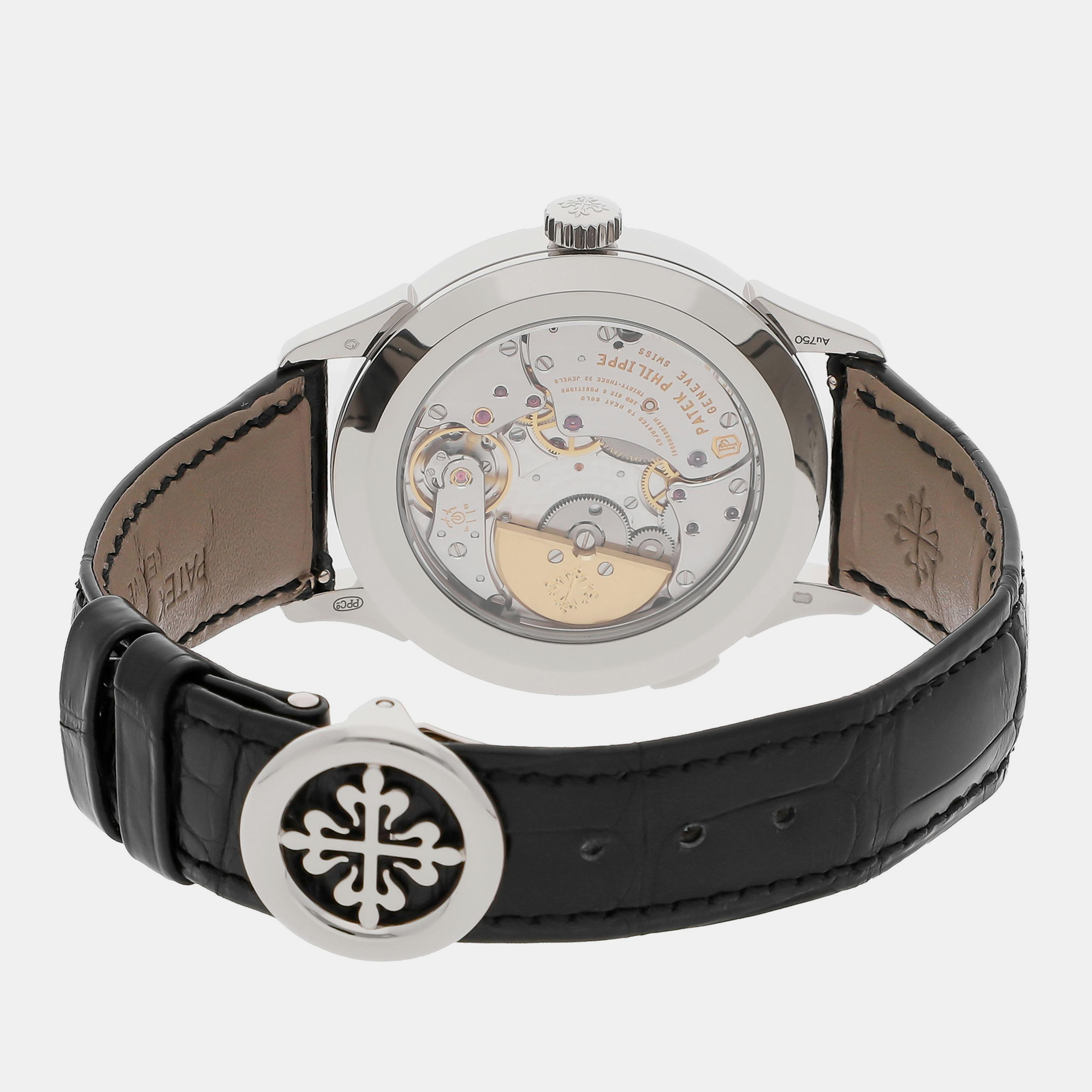 Patek Philippe Grey 18k White Gold Complications 5230G-014 Men`s Wristwatch 38 mm 