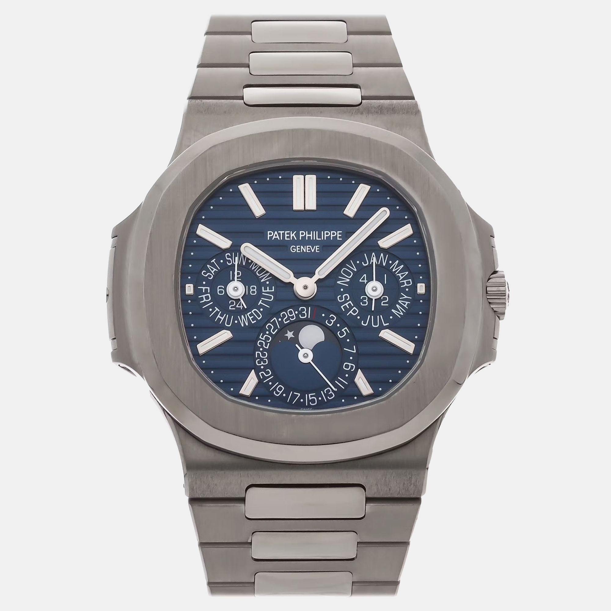 

Patek Philippe Blue 18k White Gold Nautilus 5740/1G-001 Automatic Men's Wristwatch 40 mm