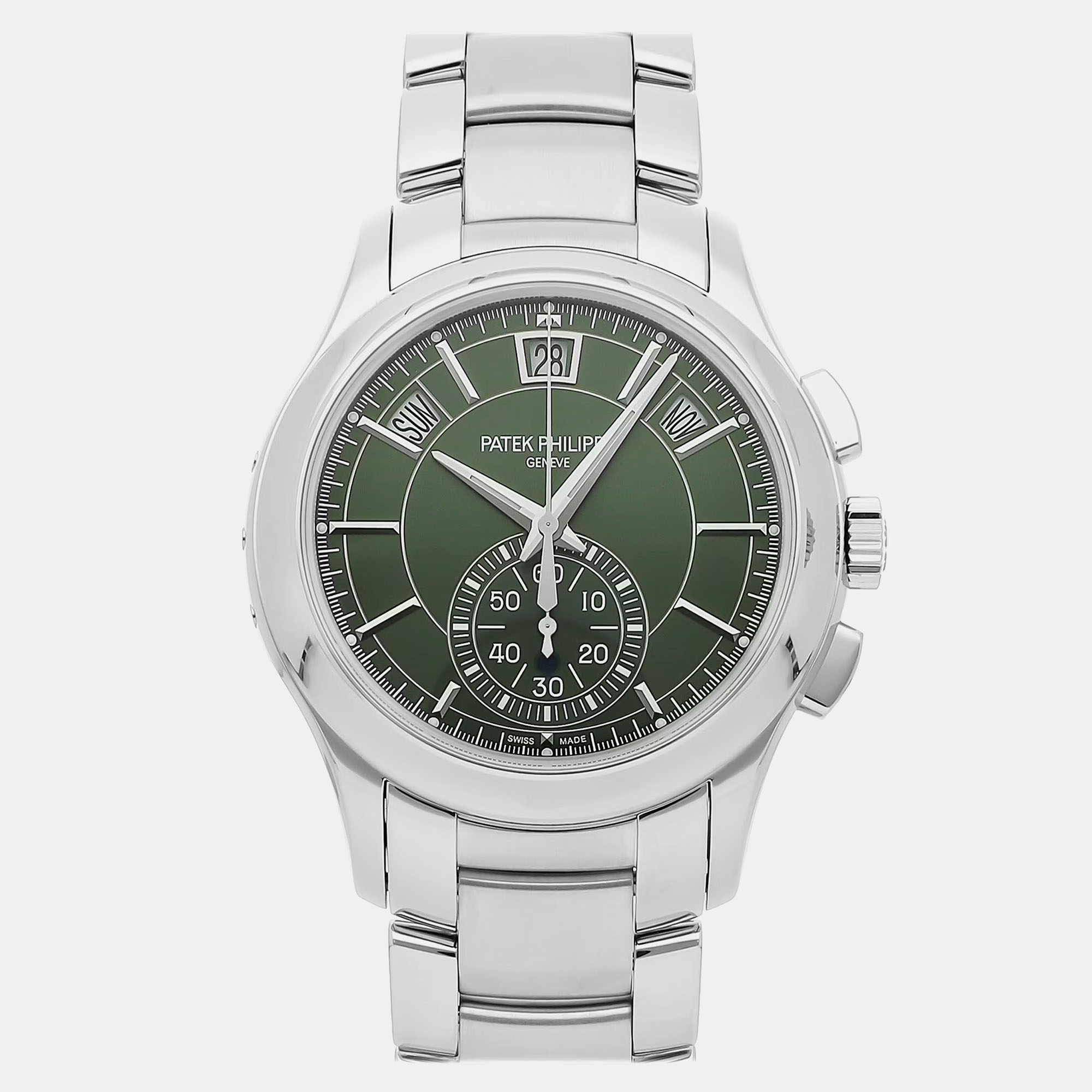 

Pre-Owned Patek Philippe Complications Flyback Chronograph Annual Calendar Men's Watch 42 mm, Green