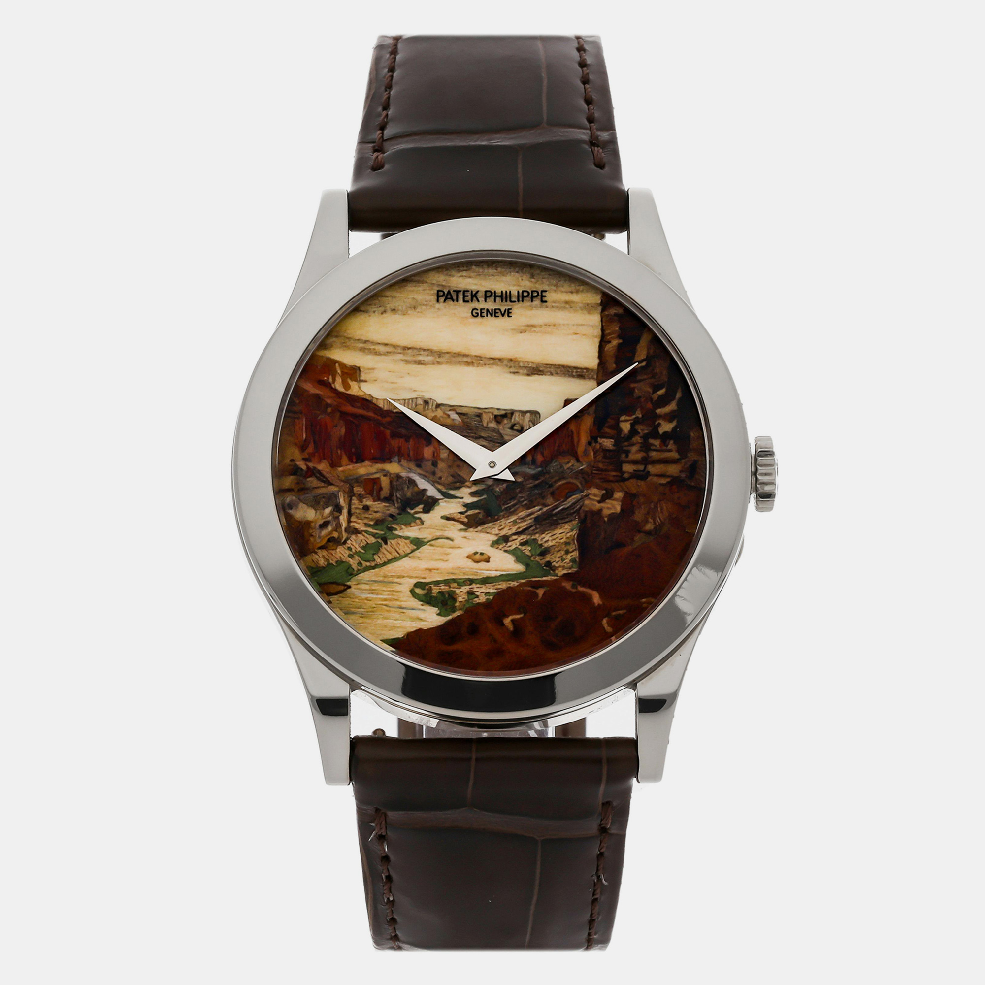 

Pre-Owned Patek Philippe Calatrava Marquetry 38 mm, Multicolor