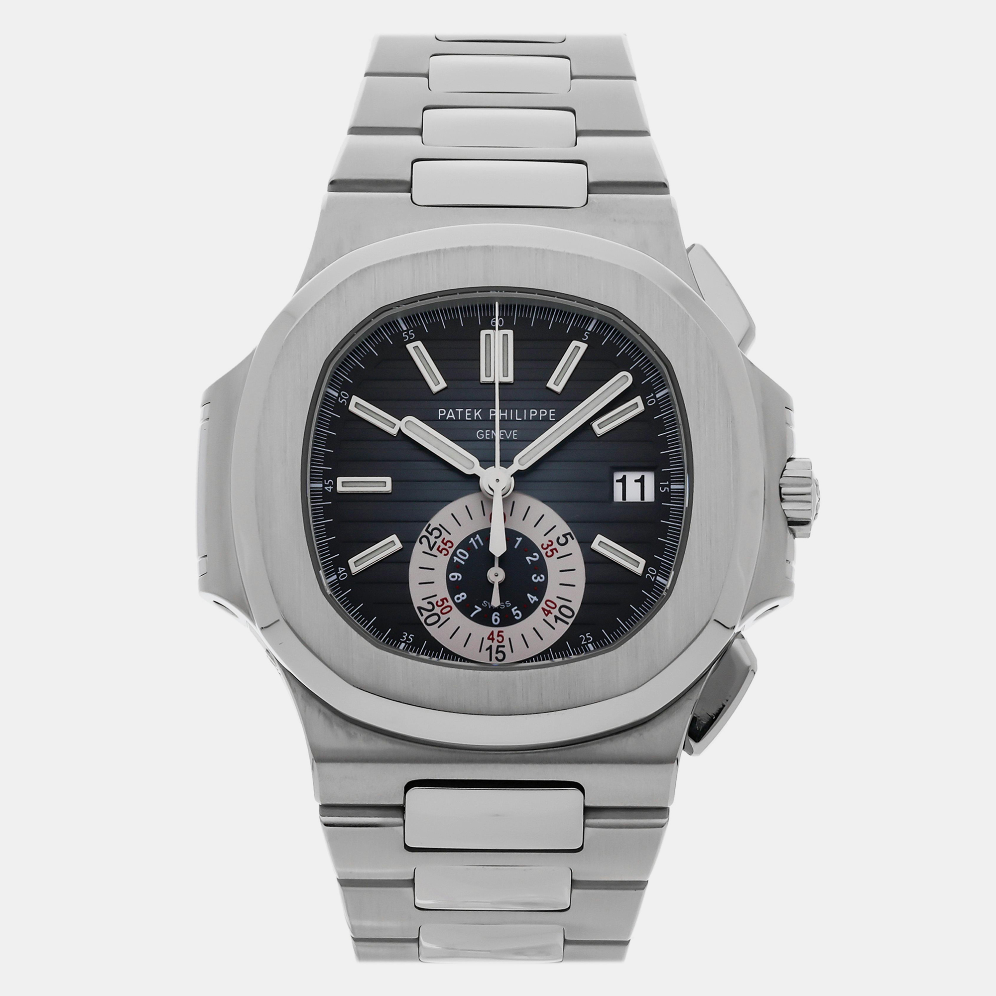 

Pre-Owned Patek Philippe Nautilus Chronograph, Black