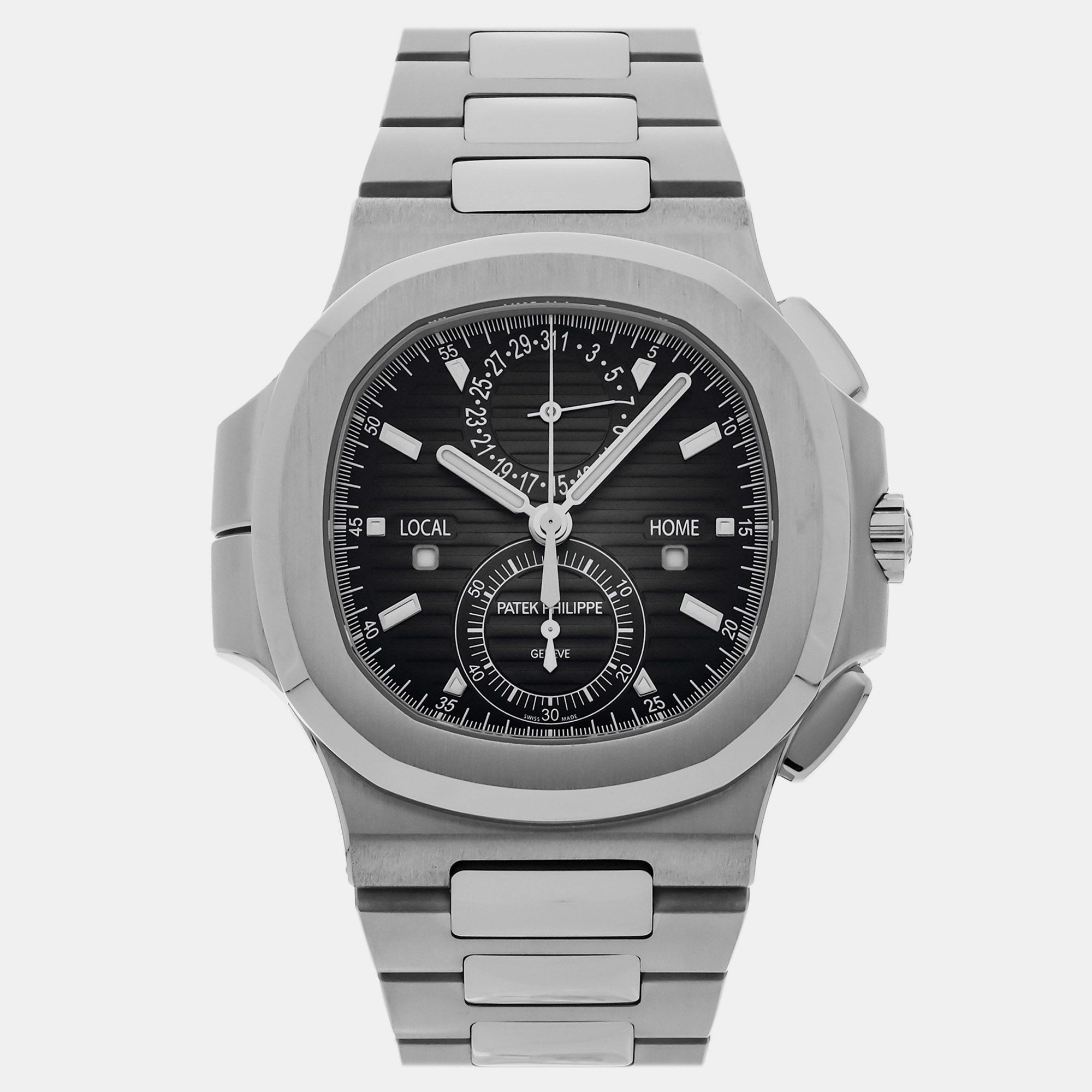 

Pre-Owned Patek Philippe Nautilus Travel Time Chronograph 5990/1A-001 40.5 mm, Black