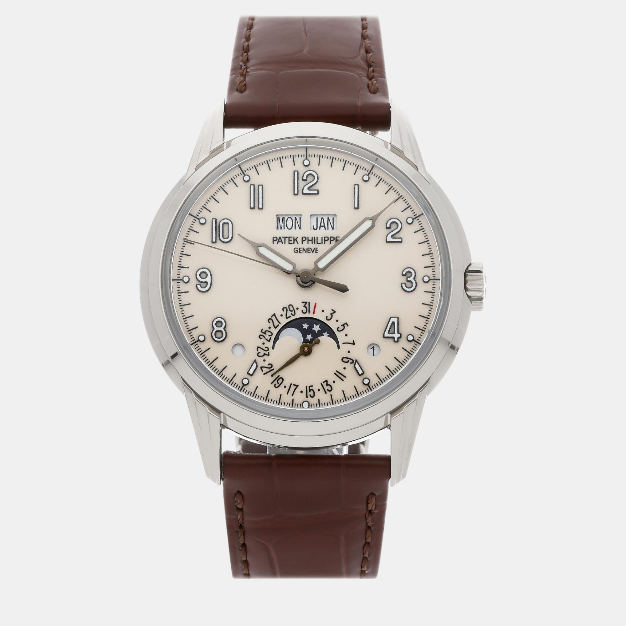 

Pre-Owned Patek Philippe Grand Complications Perpetual Calendar 5320G-001, Cream